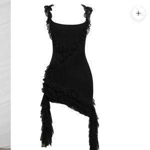 Roux Ruffle Mesh Dress medium, worn once